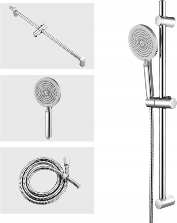 Sprchová Tyč Se Sprchovou Hlavicí Set 70 CM Chrom Auralum