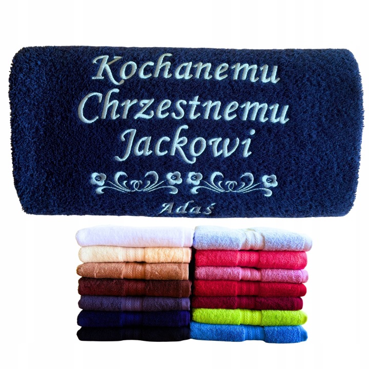 Poděkování Kmotrovi Svaté Přijímání Křest Poděkování Ručník