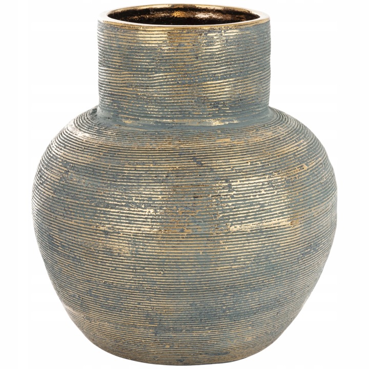 Dekorativní keramická váza 24 cm – modro-zlatá Art-Pol 171381