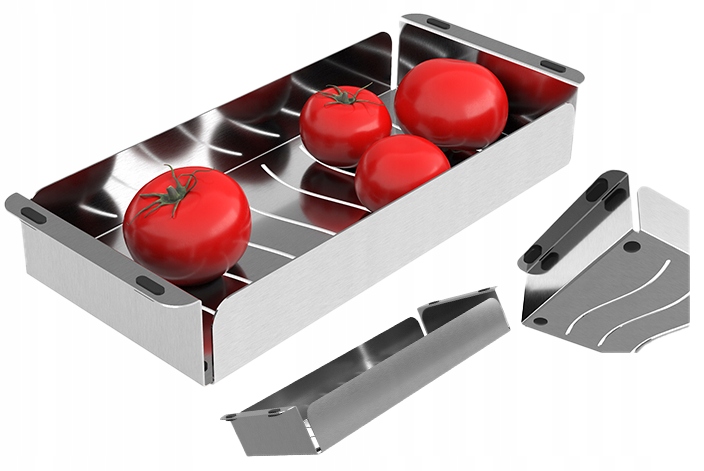 Inox Ocelová Vložka Košík Do Dřezu Univerzální Odkapávač 42x18 cm