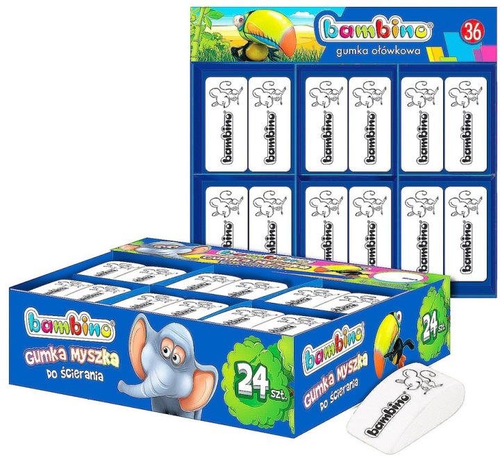 Гумка Для Стирання Мазня Мишка BAMBINO 2 шт. — фото 4