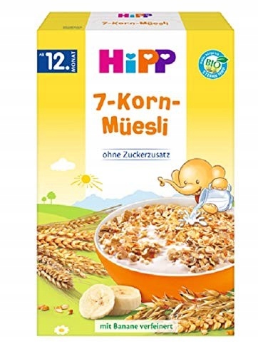 HiPP Біо Мюслі 7 злаків з бананами для дітей від 12. місяця життя, 200 г — фото 4