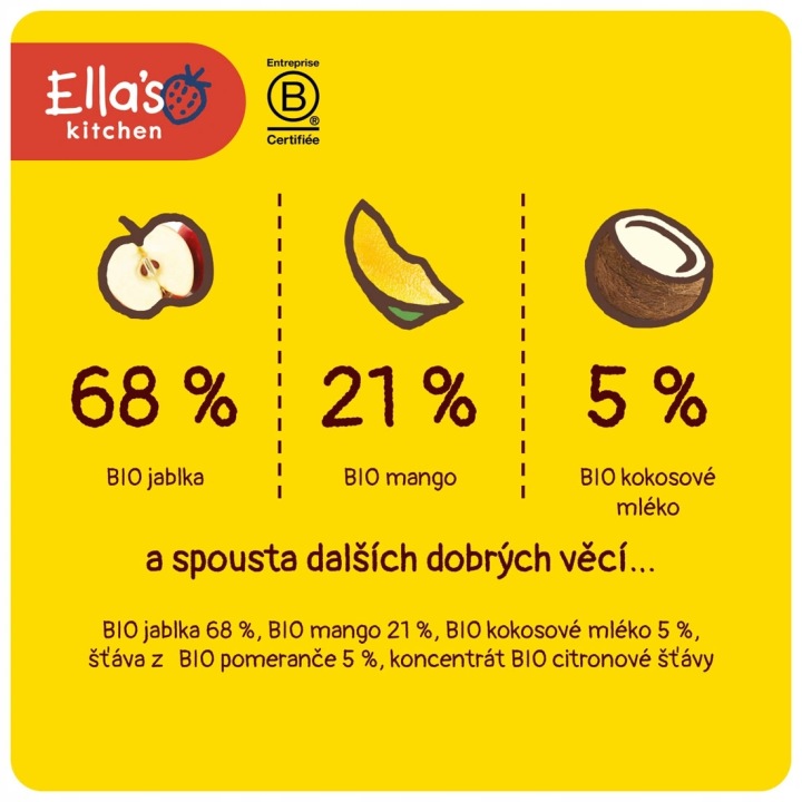 Ella's Kitchen Помаранчевий One пюре фруктовий з манго біо 5 x 90 г — фото 7