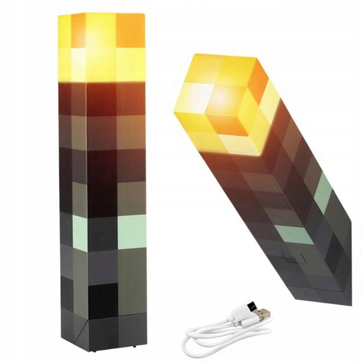 Нічник смолоскип MINECRAFT TORCH LIHGT акумулятор підвісна стояча