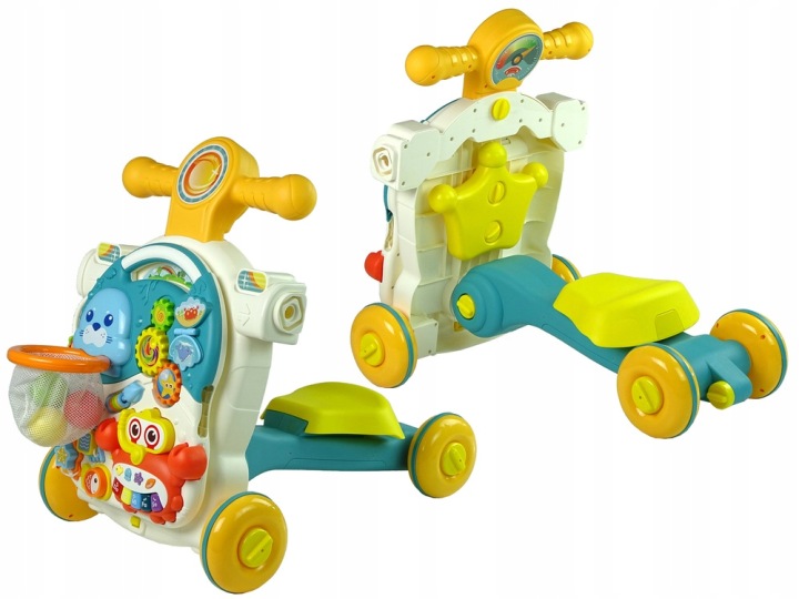 Каталка 4 в 1 Столик Розвивальний Самокат Велосипед Lean Toys — фото 3