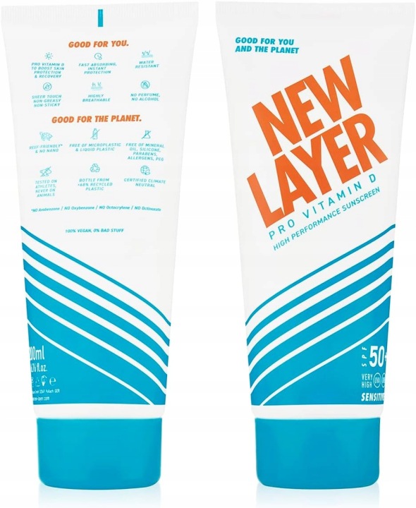 New Leyer Крем для засмаги spf 50 шкіра чутлива водонепроникний 200 мл — фото 2