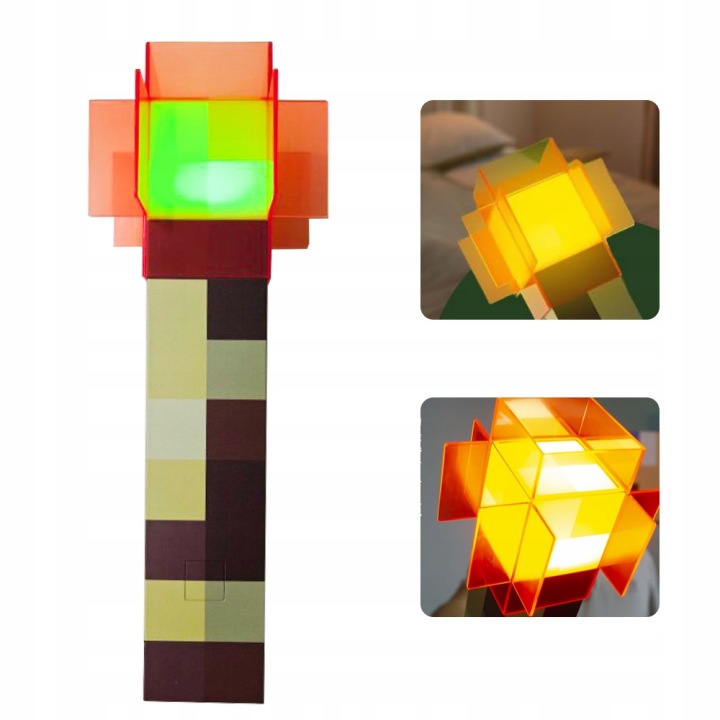 Лампа MINECRAFT 4 кольори нічний лампа настінна для спальні і кімнати дитини — фото 10