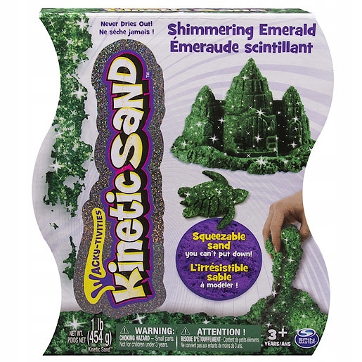 Kinetic Sand. Блискучий пісок 454 зелений