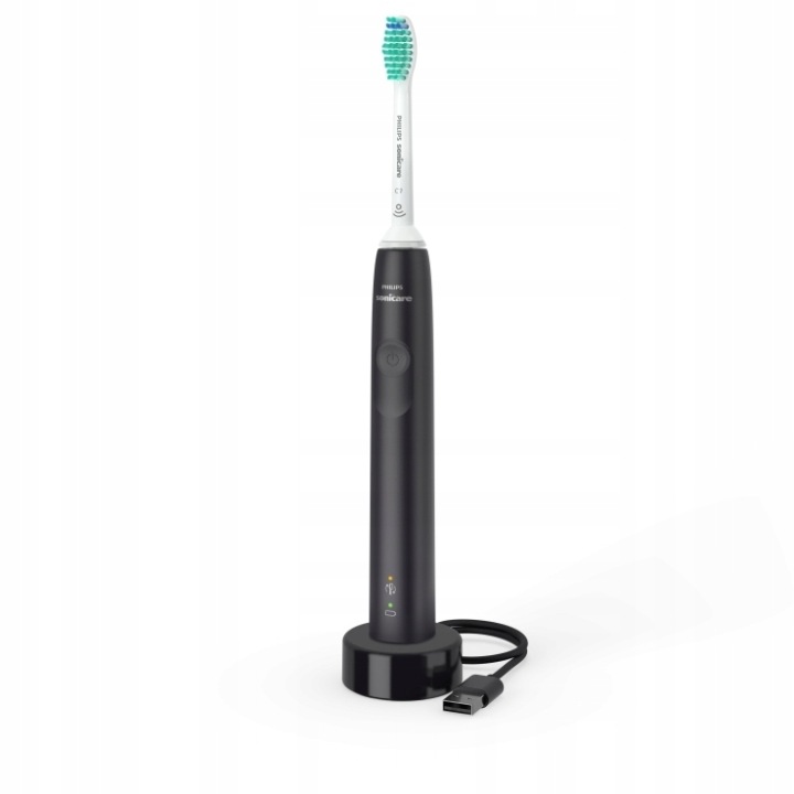 2 шт. Philips Sonicare 3100 звукова зубна щітка C1 чорна і рожева HX3675/15 — фото 3