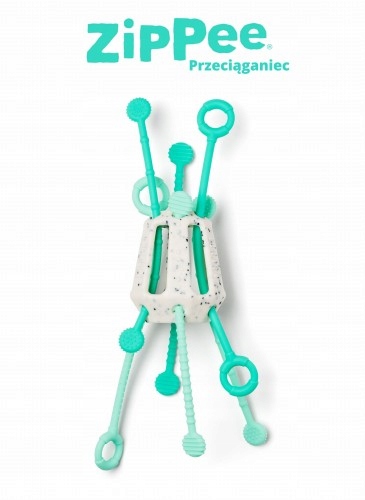 Силіконова Іграшка сенсорна MOBI ZIP2 Тягалка Zippee М'ятний — фото 3