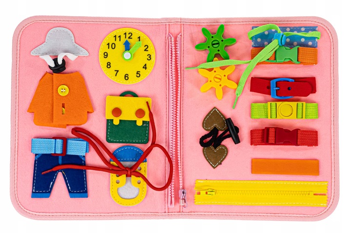 MANIPULATION BOARD SUITCASE PUZZLE MONTESSORI GAME WITH VELCRO FOR CHILDREN Material plastic other