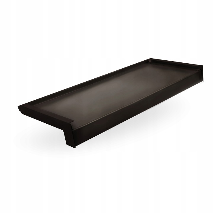 Vnější parapet Alu z hliníku, záslepky, šířka 22,5 cm, délka 90 cm, Hnědý