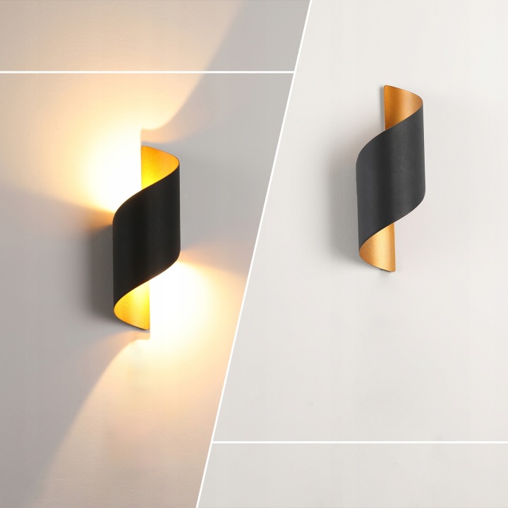 Led vnitřní nástěnné svítidlo černé Venkovní a vnitřní nástěnné svítidlo 10W