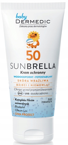 DERMEDIC SUNBRELLA BABY крем захисний SPF 50 для обличчя 50 мл. 12/2026