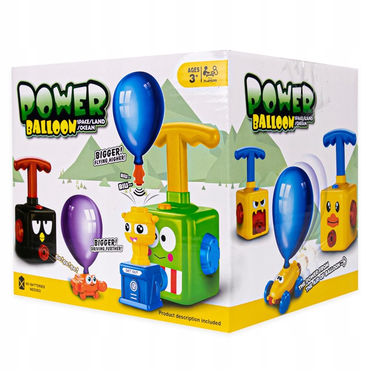 BALLOON LAUNCHER AERODYNAMIC SET VEHICLES BALLOONS Model Green Monster
