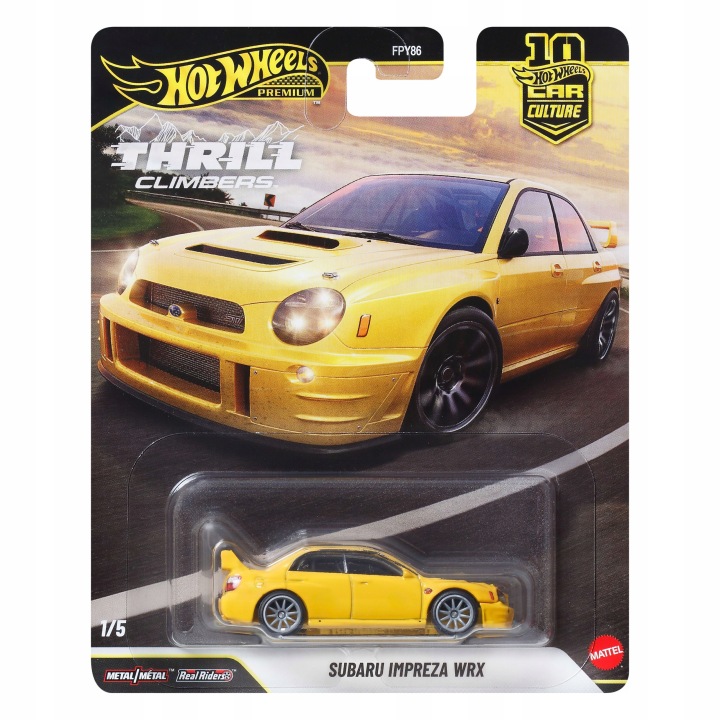 Авто HOT WHEELS преміум SUBARU вечірка WRX THRILL CLIMBERS (виставковий)