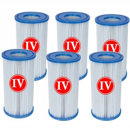 6 X Filtr Bestway IV Intex B Filtrační vložka Filtrační čerpadlo Bazén 58095
