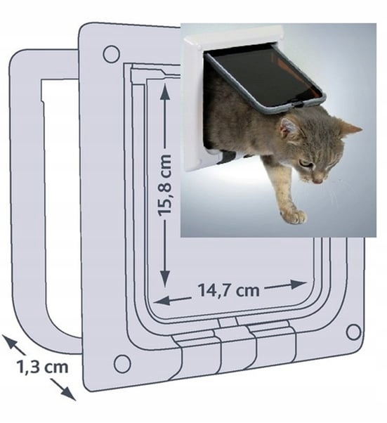 Drzwiczki dla kotów magnetyczne zamknięcie TRIXIE Freecat