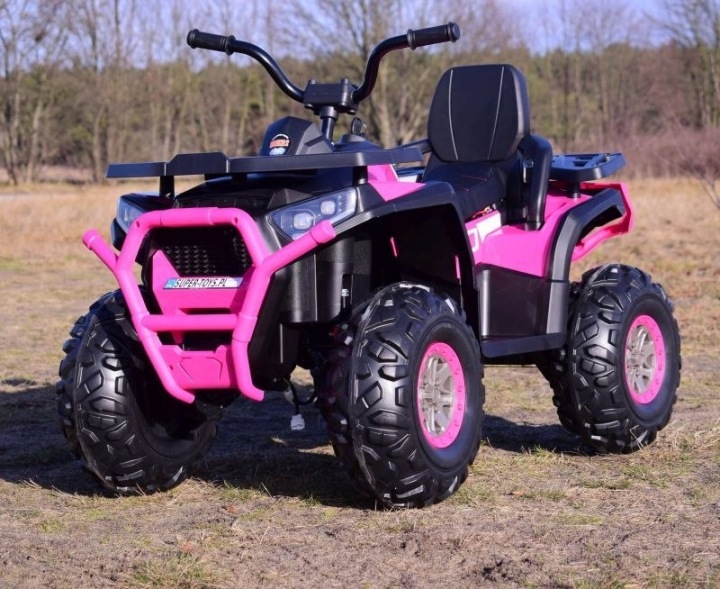 Великий Квадроцикл на акумулятор XMX607 4 x 45 Watt 12 В 10 Аг Шкіра Пульт Рожевий — фото 12