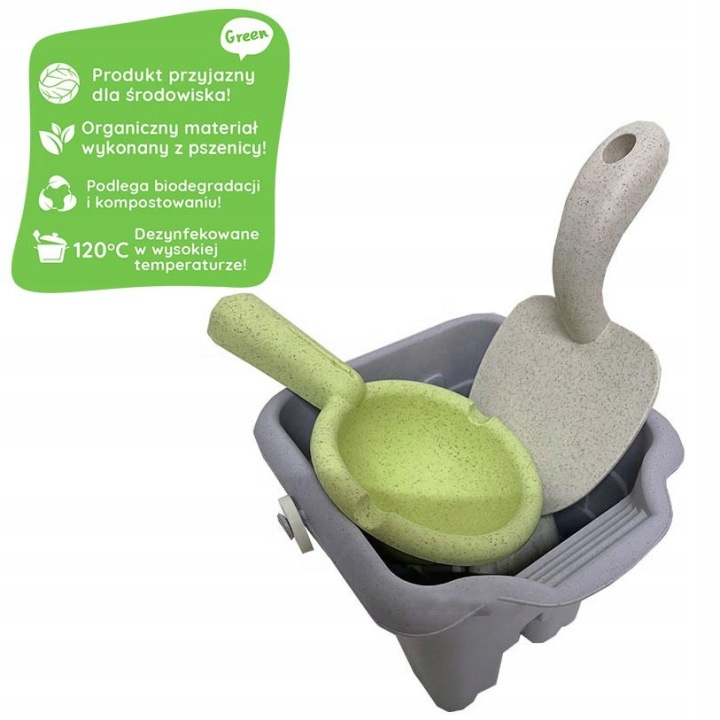 ZESTAW DO PIASKU PIASKOWNICY WIADERKO FOREMKI ŁOPATKA 8 el. WOOPIE GREEN Marka Woopie