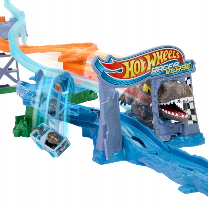 HOT WHEELS RACER VERSE JURASSIC WORLD Морський dinochaser, Трек гоночний — фото 5