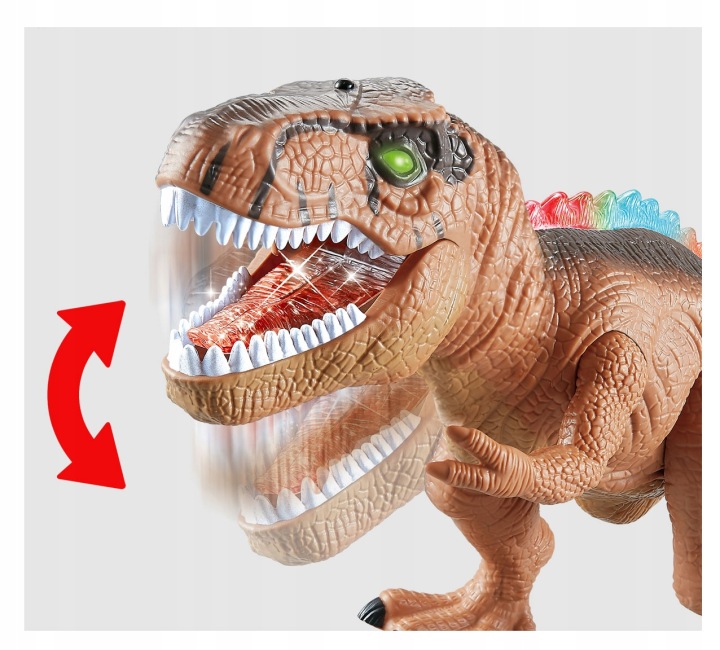 Дистанційно керований динозавр на пульті керування інтерактивний T-REX ходить ричить LED — фото 8