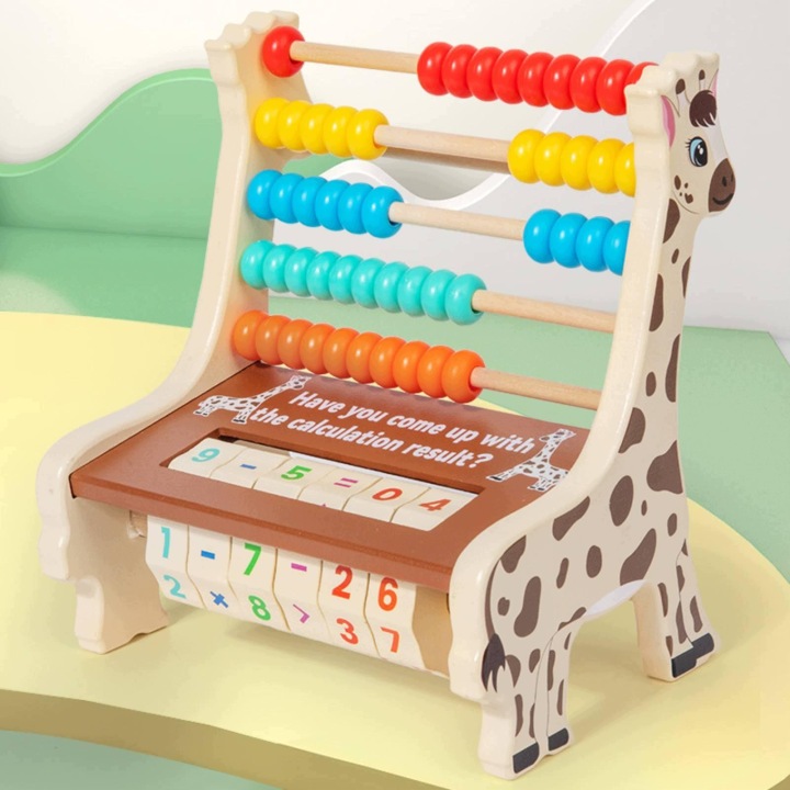 Giraffe Рахівниця Number Tiles Kids Math Toy Дошкільний Learning — фото 3
