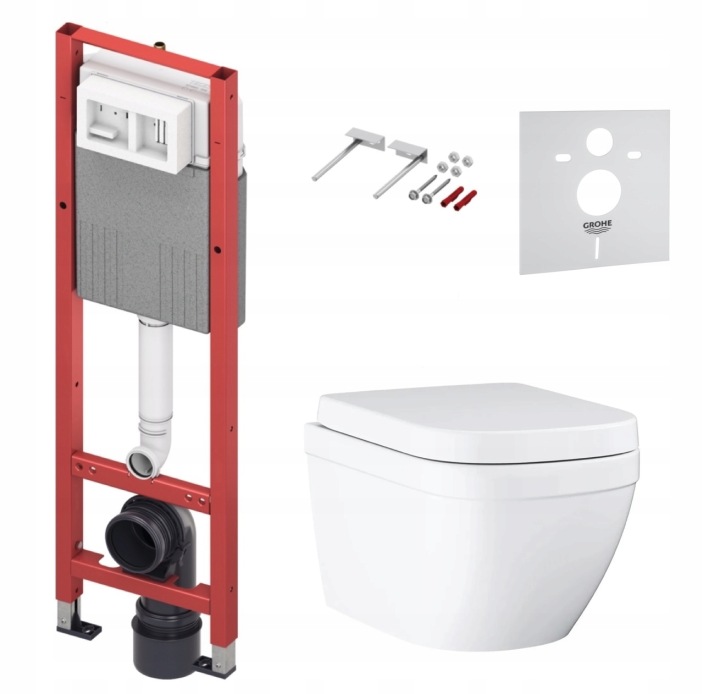 7v1 Wc Podomítkový Set Stelaz Tece 320 mm Wc Mísa Grohe Euro Ceramic