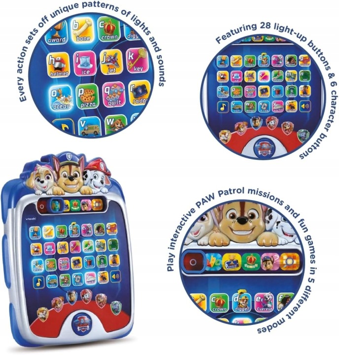 VTECH Щенячий Патруль З підсвічуванням Планшет Цуценя Місії Іграшка навчальна — фото 3