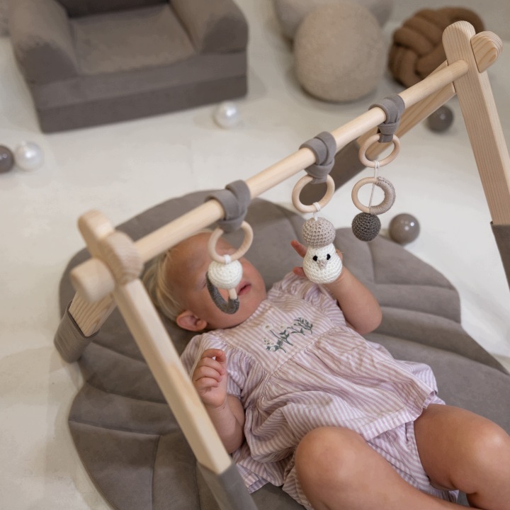 Стійка розвивальна Килимок Іграшки Набір подарунок на baby shower Коричневий Оксамит — фото 5