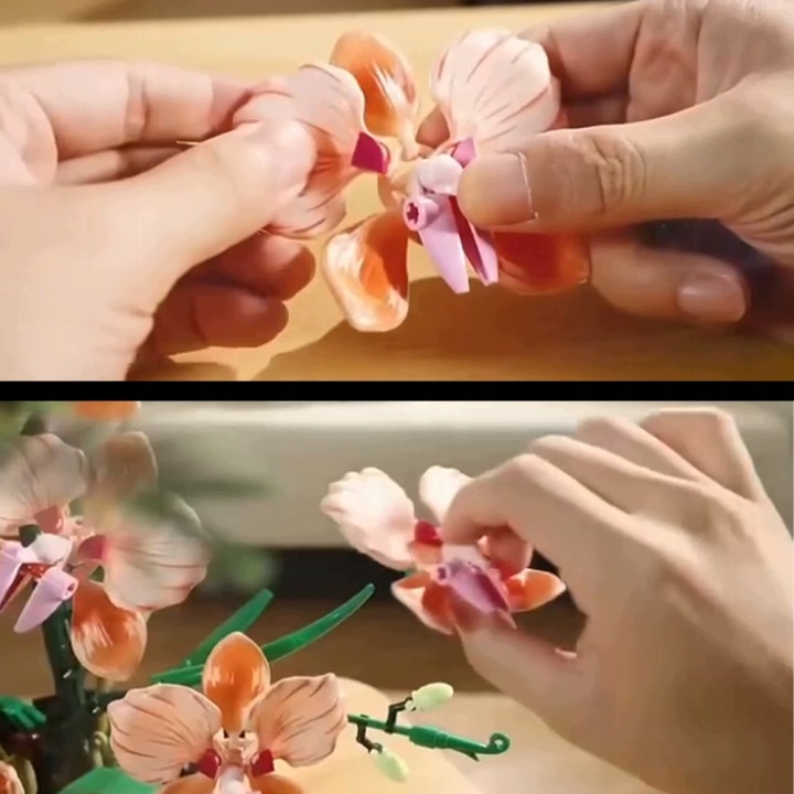 ZESTAW KLOCKÓW ORCHIDEA 866 елементів конструктор квіточки на подарунок свята — фото 3
