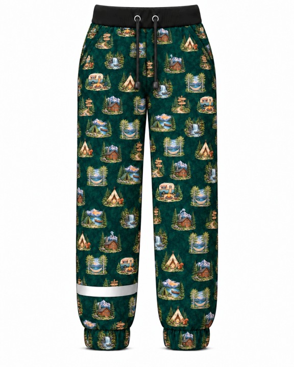 Штани Софтшел OUTDOOR Кишеня на дощ, гори, стежка кемпінг, ліс р.122
