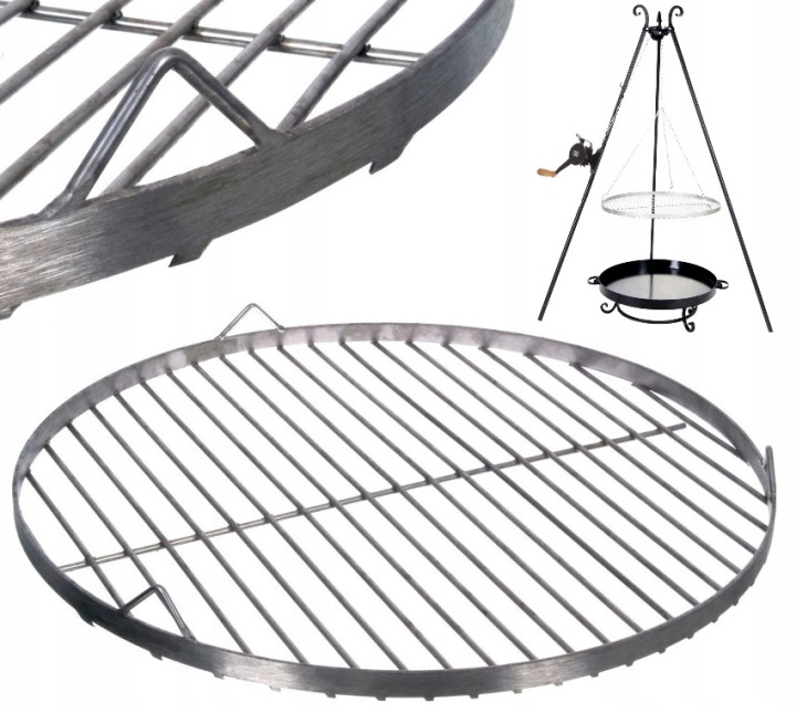 Grilovací Rošt Trojnožka Kulatý Nerezový Polský Nerez Inox Ø450 mm