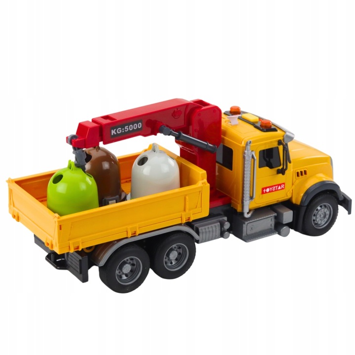 Вантажівка кран сортування сміття світло і звук Lean Toys — фото 3