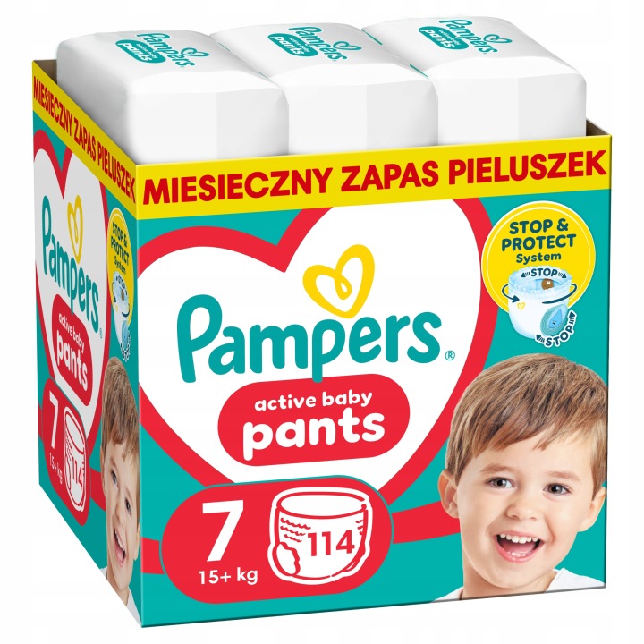 Pampers Pants Трусики-підгузки, розмір 7, 15 кг+, 114 шт.