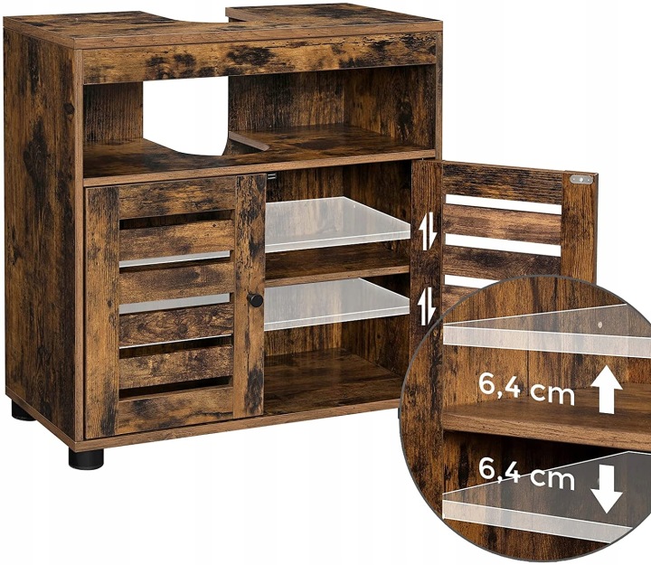 Stojanová skříňka pod umyvadlo 60 cm, hnědá, Loftová