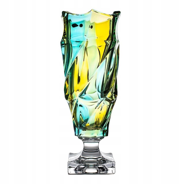 Bohemia Flamenco Lemon Váza Na Noze 380 MM