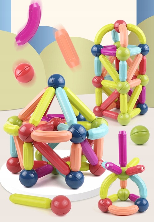 MAGNETIC BLOCKS MAGNETIC STICKS Education 120 EL Kid's age 3+ years