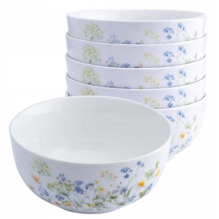 Miska na polévku 600 ml salátová 14 cm Altom Design Sluneční louka 6 ks