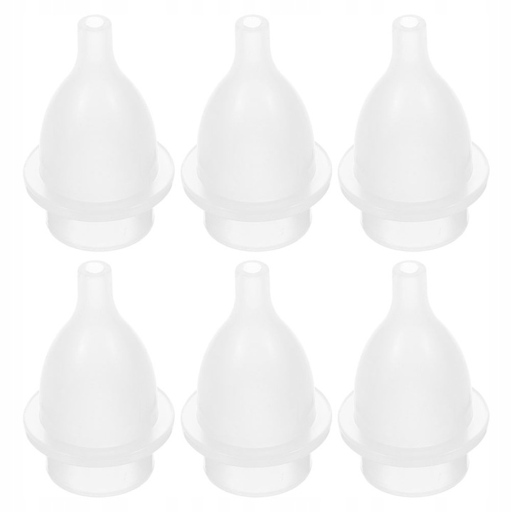 6 шт. Прозорий Силіконовий Nose Присоска Tips для Baby Наносник Care — фото 4