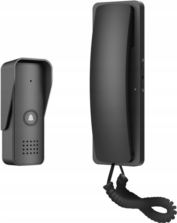 Domofon Eura ADP-24A3 Černý 2-ŽILOVÝ Rodinný Unifon IP55
