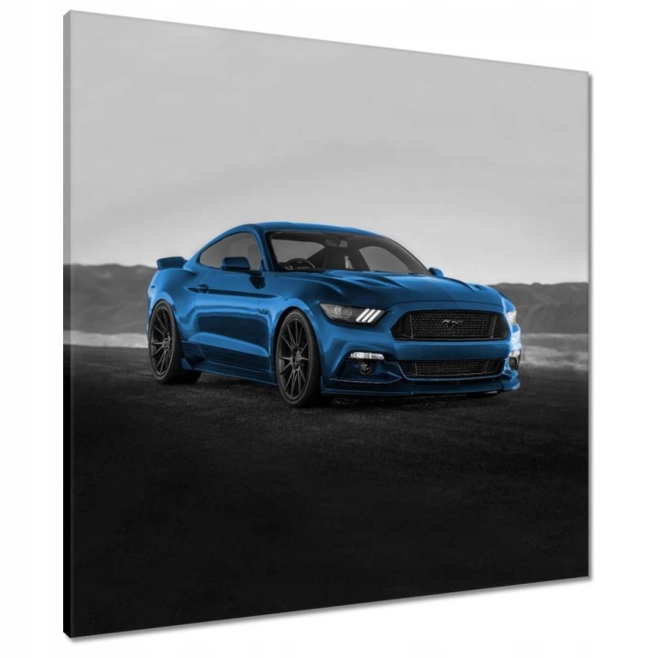 Obrazy 70x70 Modrý Ford Mustang