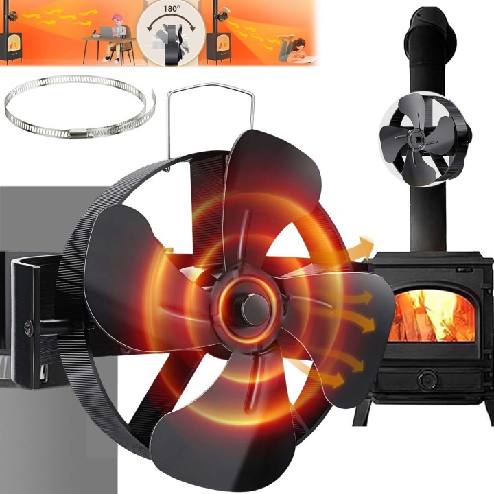 Termoelektrický Krbový Ventilátor, Rozvaděč Tepla Bez Proudu, Tichý