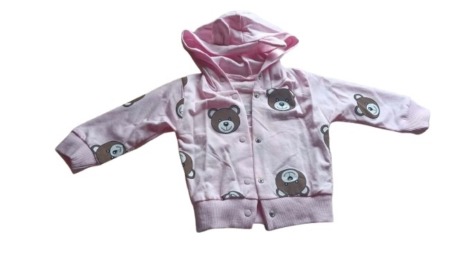 Komplet dres niemowlęcy bluza body spodnie róż — zdjęcie 14