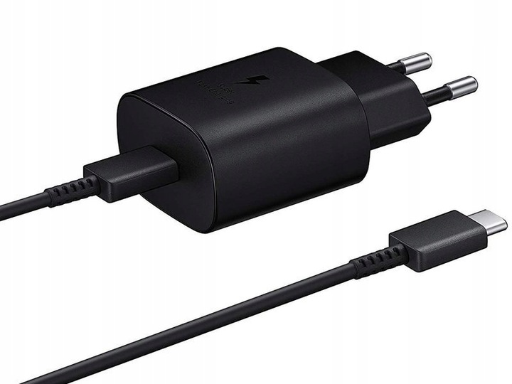 SZYBKA ŁADOWARKA SIECIOWA DO TELEFONU SAMSUNG KOSTKA 25W + KABEL USB-C 1M