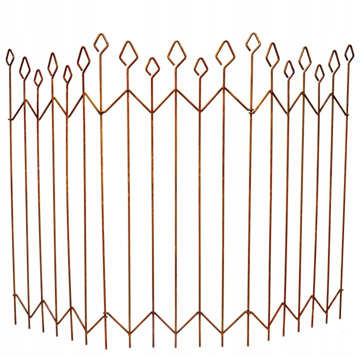 Kovový zahradní plot palisáda obrubník 140 cm na trávník, záhon