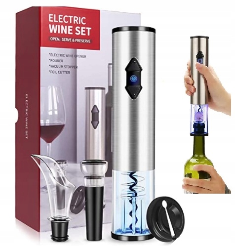 Elektrický Otvírák Na Víno Vývrtka Led Sada