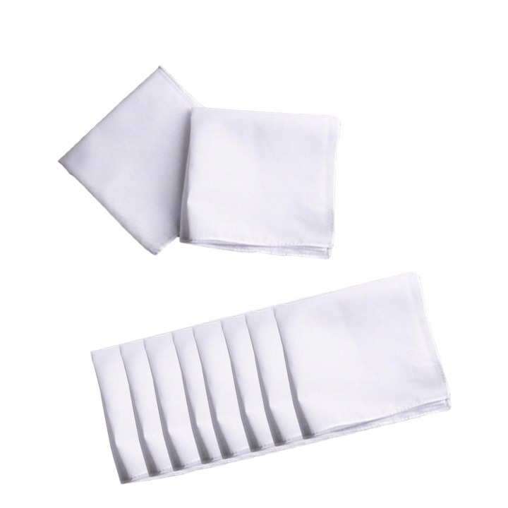 Упаковка 10 Білих Хусточок І Паше Для Чоловіків s 20cmx20cm — фото 4