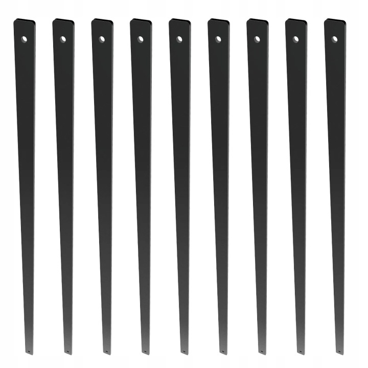 Kovové schodišťové zábradlí 820x25 mm hliníkové černé 51 Ks terasa schody