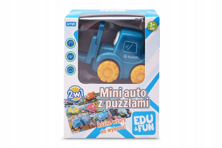 ARTYK міні машинка +пазли 25 ел. іграшка 2 в 1 EDU&FUN автомобіль підйомник — фото 2